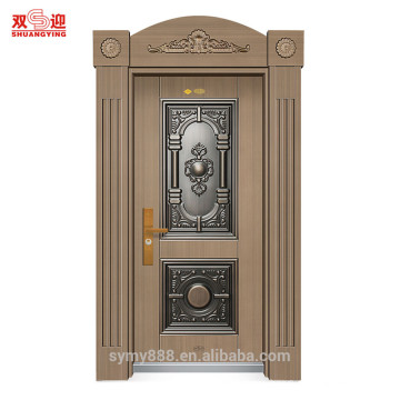 Entrance indian main gate designs square jamb steel decorative door